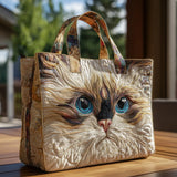 Bolsa Artesanal - Gato Blanco de Ojos Azules