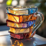 Taza 3D Artesanal Única para Amantes de los Libros