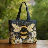 Bolsa Artesanal - Abeja con Margaritas y Estrellas