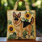 Bolsa Artesanal - Pastor Alemán con Estampado Floral