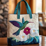 Bolsa Artesanal - Colibrí y Flor Blanca